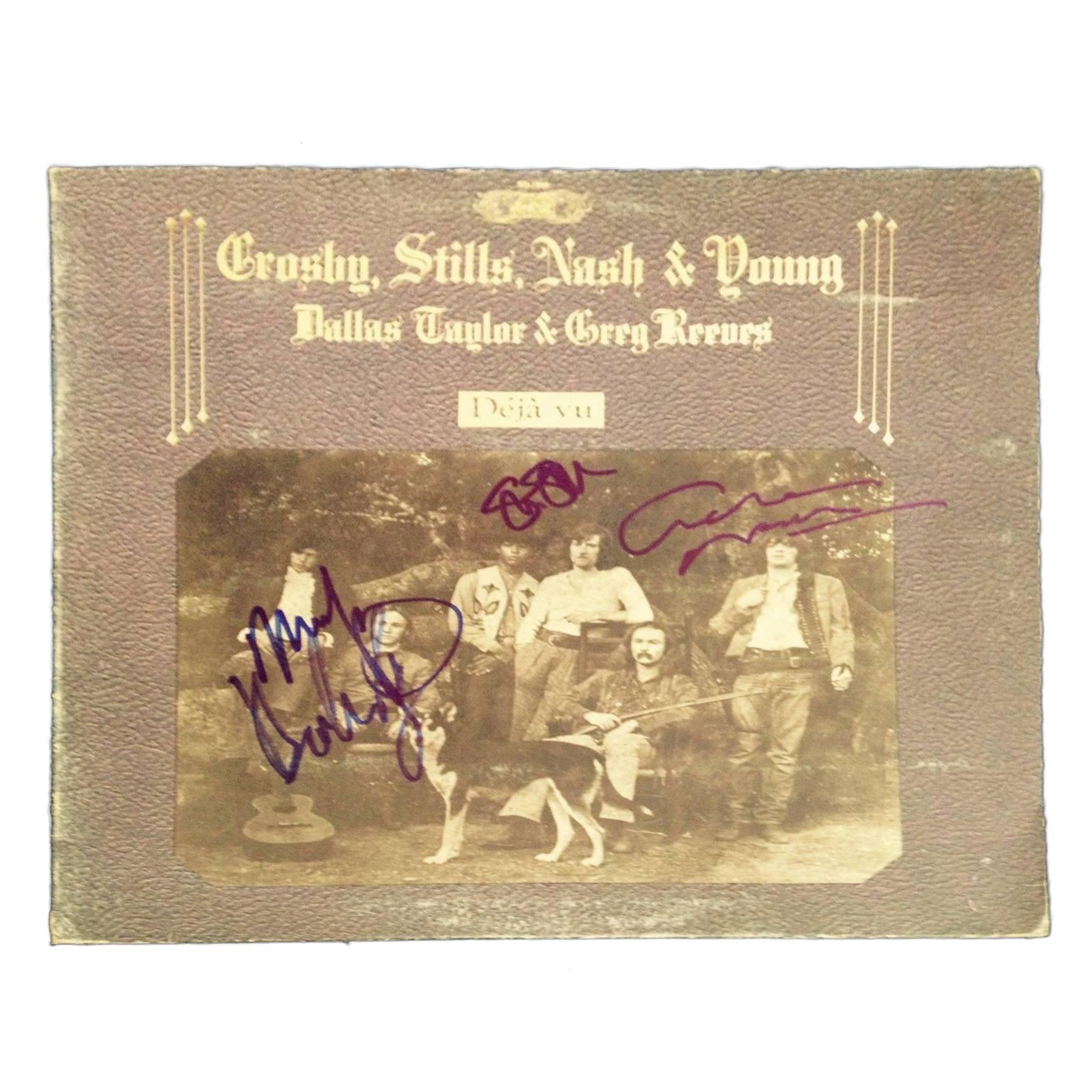 Crosby, Stills Nash and Young and Elton John Autographed Record Albums For Sale