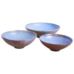 Set of Three Large Susanne Protzmann Ceramic Bowls