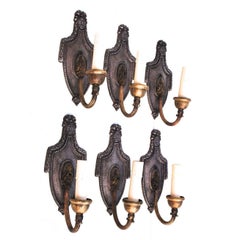 Set of Six 1920 Sconces