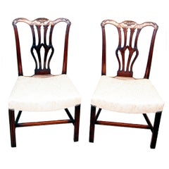 Antique Georgian Mahogany Pair of Side Chairs