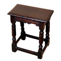 Antique Oak Joint Stool