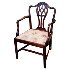 Antique Hepplewhite Period Mahogany Armchair