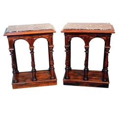 Antique Regency Rosewood Pair of Console Tables 12