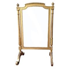 Mid-19th Century Carved, Giltwood Fire Screen