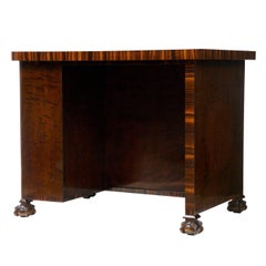 1920s Birch and Rosewood Small Writing Table Desk