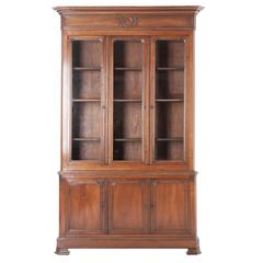 French 19th Century Walnut Louis Philippe Bibliotheque