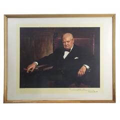 Portrait Print of Winston Churchill after the Oil Painting by Arthur Pan 3