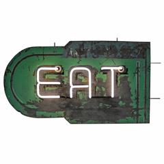 Vintage Double-Sided Neon Eat Sign, circa 1930s