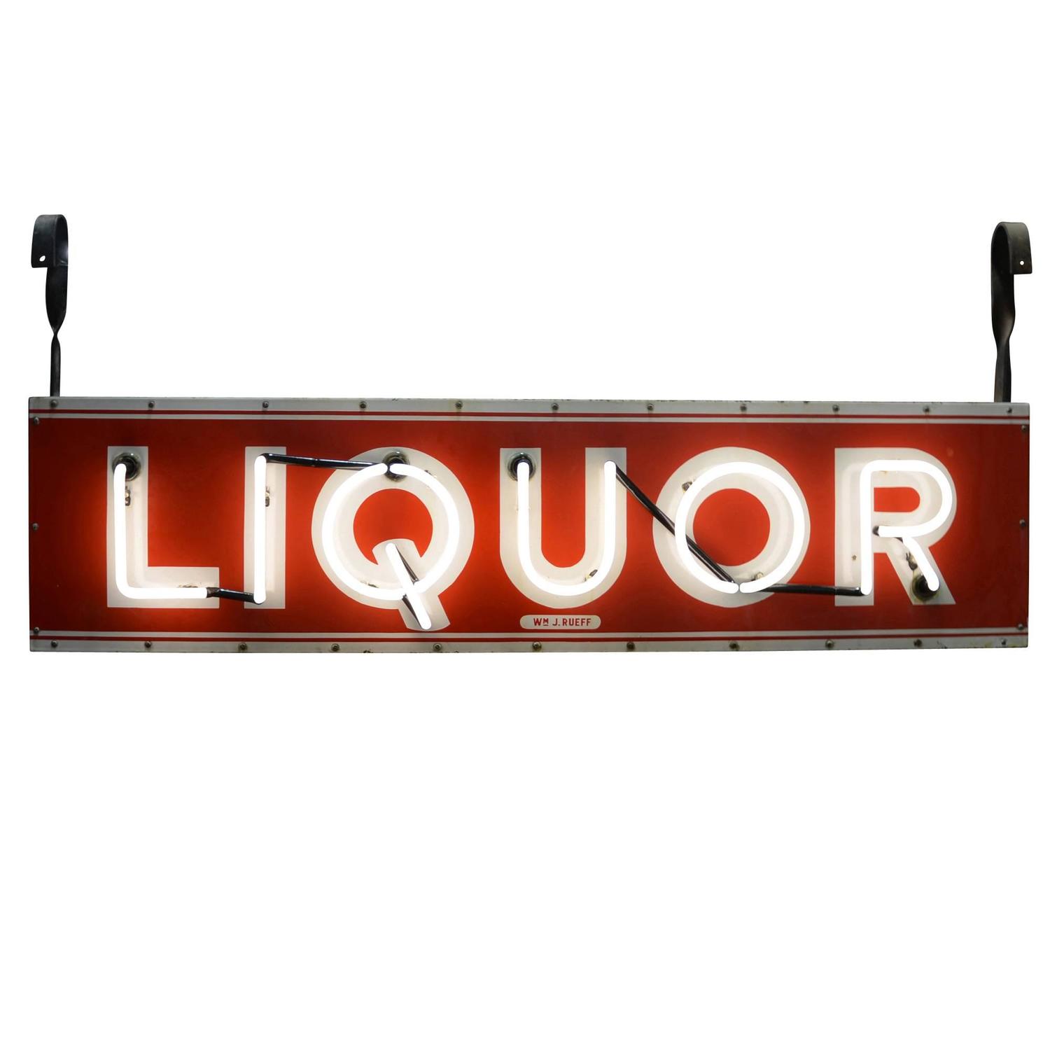 Liquor Signs | double sided neon liquor sign with porcelain faceplates Liquor Signs | double sided neon liquor sign with porcelain faceplates