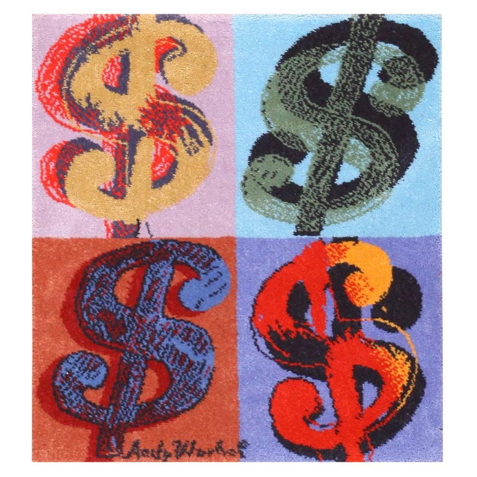 Andy Warhol Dollar Sign Vintage Rug