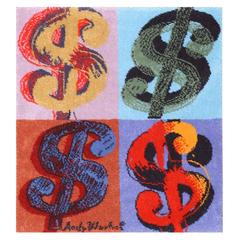 Andy Warhol Dollar Sign Vintage Rug