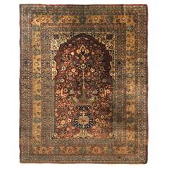 Antique Persian Silk Tabriz Hadad