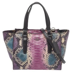 Coach Multicolor Python Embossed and Leather Crosby Carryall Tote