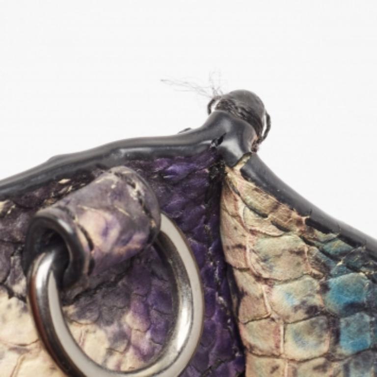 Coach Multicolor Python Embossed and Leather Crosby Carryall Tote For Sale 2