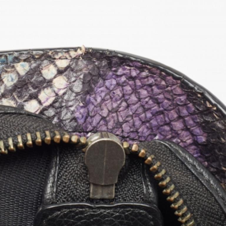 Coach Multicolor Python Embossed and Leather Crosby Carryall Tote For Sale 3