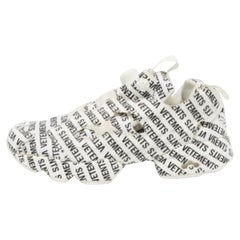 Vetements White/Black Monogram Fabric Instapump Fury Sneakers Size 42.5