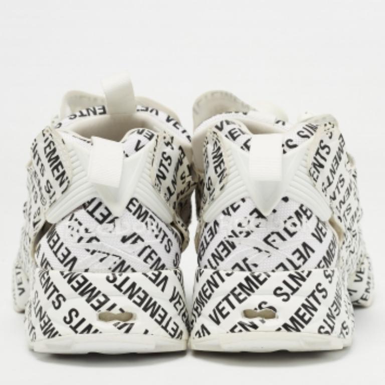 Vetements Bianco/Nero Monogram Fabrice Instapump Fury Sneakers Taglia 42.5 in vendita 2