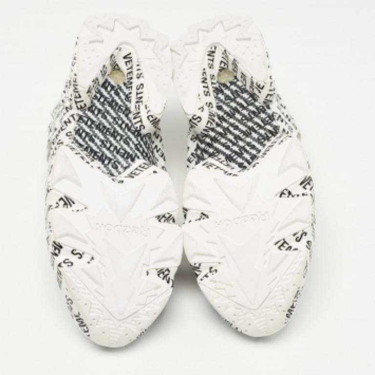Vetements Bianco/Nero Monogram Fabrice Instapump Fury Sneakers Taglia 42.5 in vendita 3