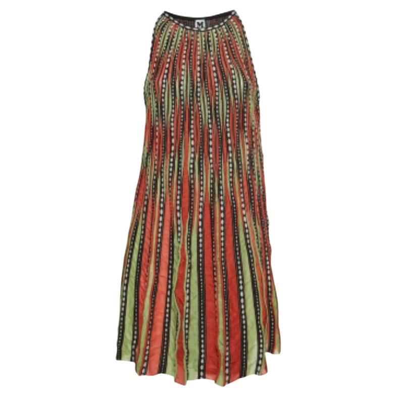M Missoni - Mini abito in maglia ad A multicolore con motivo di alghe e bolle di sapone - M. I. in vendita