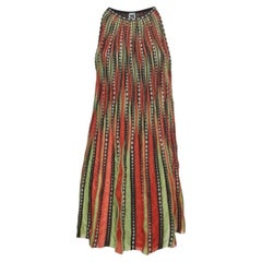 M Missoni - Mini abito in maglia ad A multicolore con motivo di alghe e bolle di sapone - M. I.