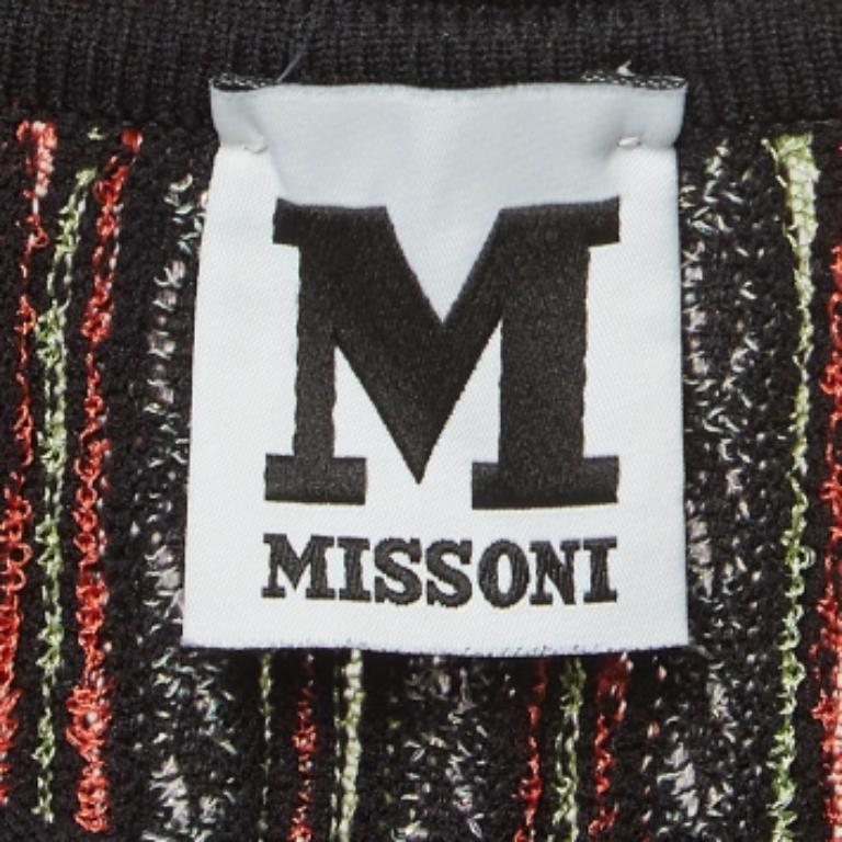 M Missoni - Mini abito in maglia ad A multicolore con motivo di alghe e bolle di sapone - M. I. in vendita 1
