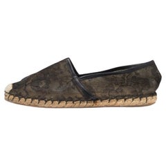Valentino - Chaussures espadrilles en dentelle à fleurs noires, taille 40