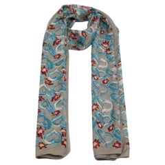Sciarpa in seta con stampa floreale Moschino Larioseta