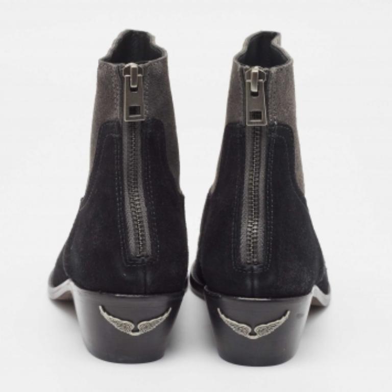Zadig & Voltaire Botines de ante negro Teddy Talla 37 en venta 1