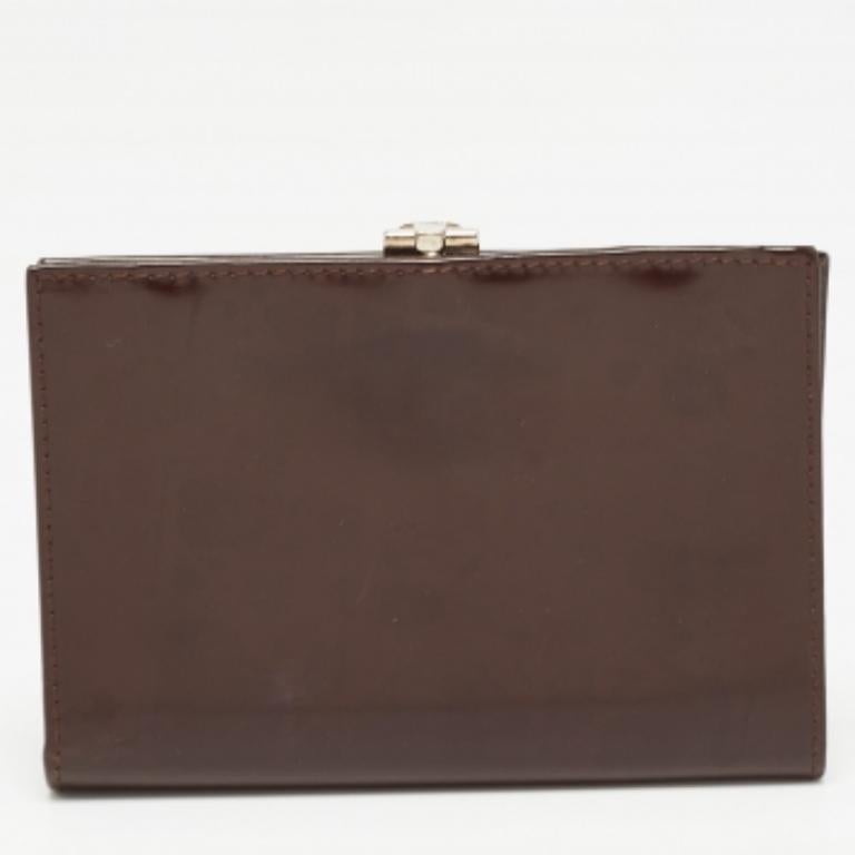 Portafoglio Furla in pelle spazzolata marrone in vendita 2