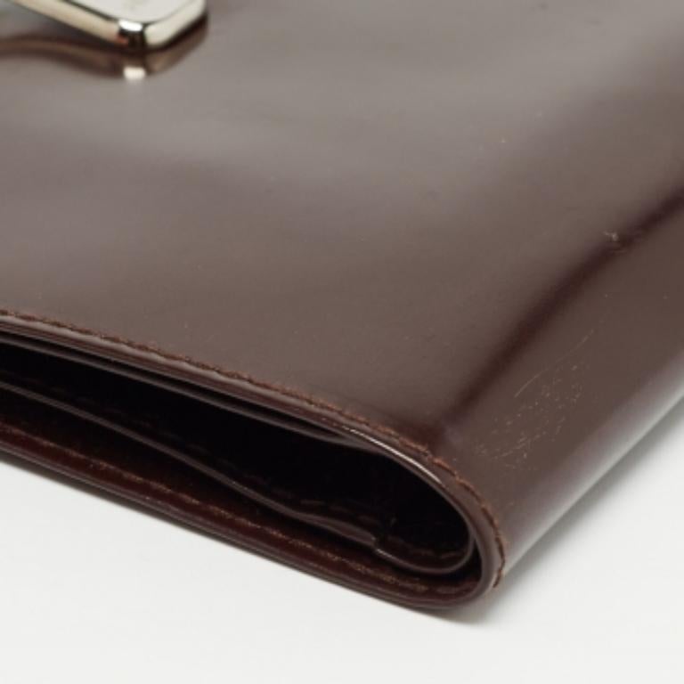 Portafoglio Furla in pelle spazzolata marrone in vendita 3