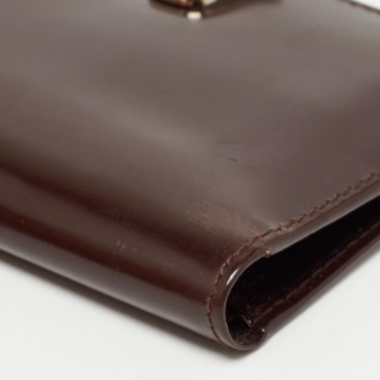 Portafoglio Furla in pelle spazzolata marrone in vendita 4