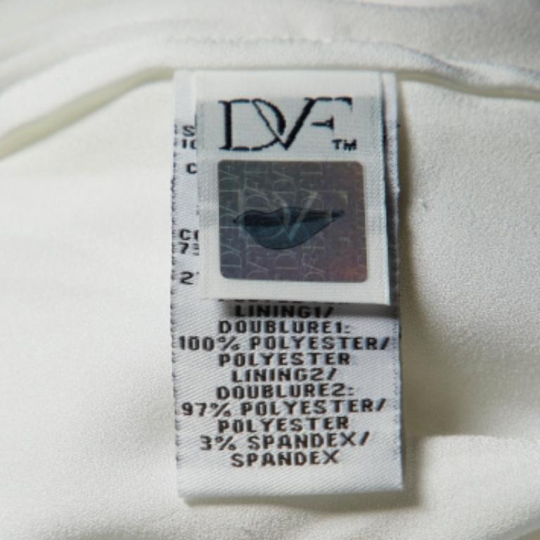 Diane von Furstenberg Weißer knielanger Rock aus Spitze M Damen im Angebot