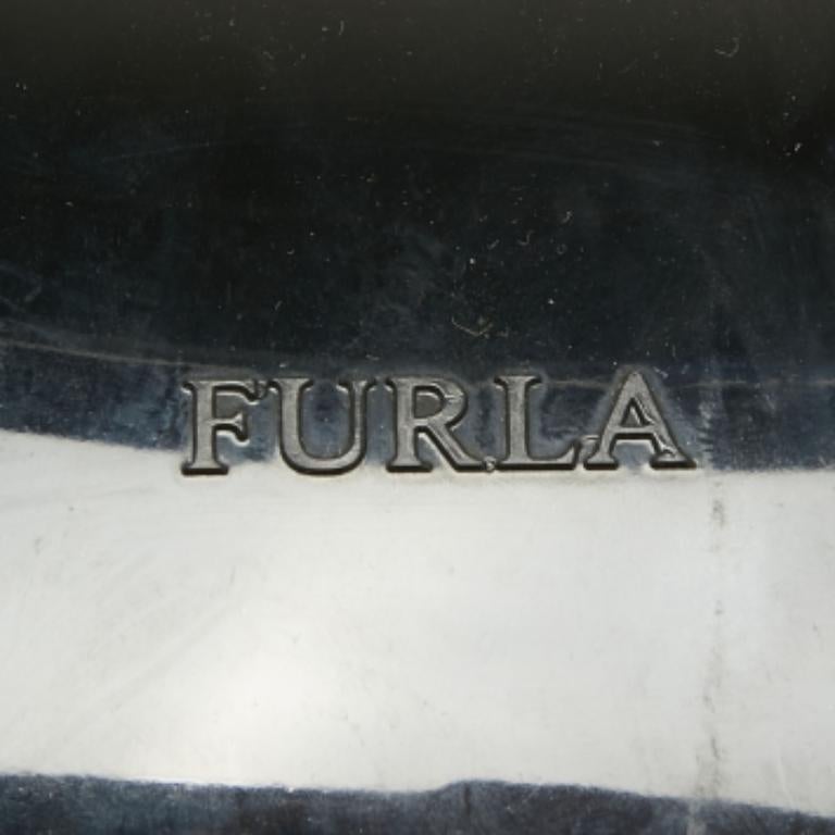 Furla Flap Satchel in pelle e gomma bianca e nera in vendita 1