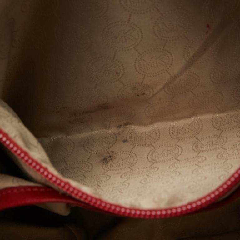 De las mujeres MICHAEL Michael Kors Bolso con cremallera Jet Set de piel saffiano roja en venta