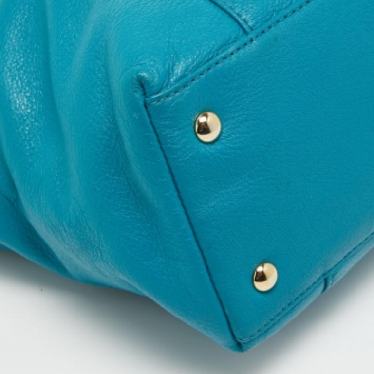 Michael Kors: Jet Set Tote in pelle blu/beige in vendita 3