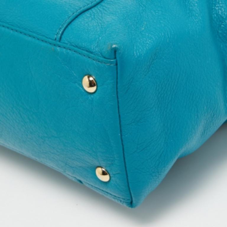 Michael Kors: Jet Set Tote in pelle blu/beige in vendita 4