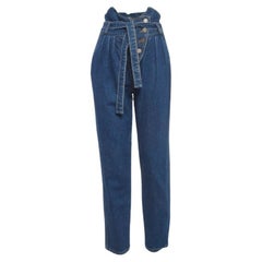 Alexis Jeans a vita alta in denim blu con cintura S
