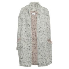 Zadig & Voltaire Grey/Pink Rib Knit Open Cardigan XS/S