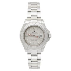 Rolex Silver Platinum Stainless Steel Yacht-Master 16622 Men's Wristwatch 40 mm