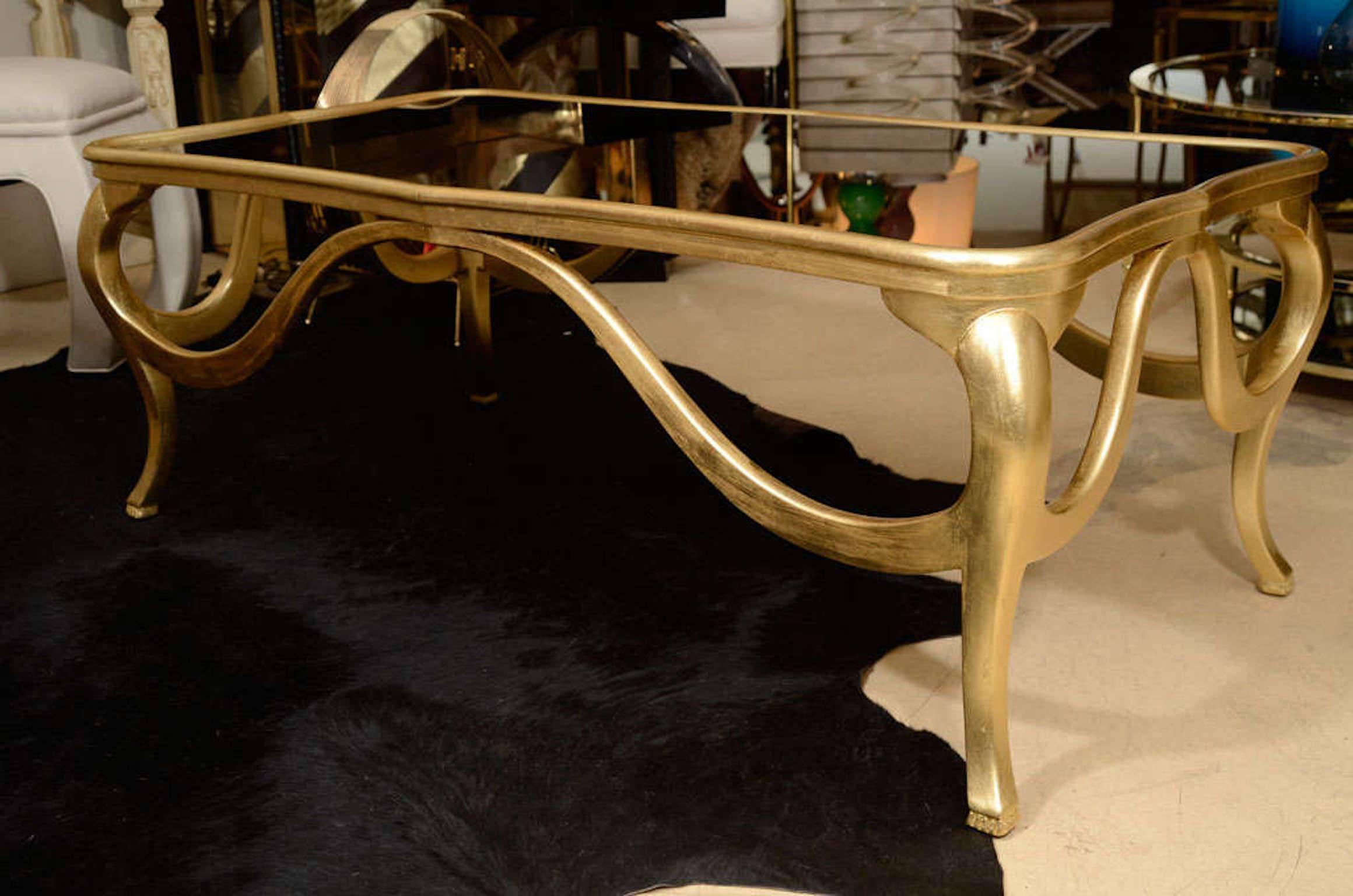 American Coffee Table, Gold Leaf, C 1940