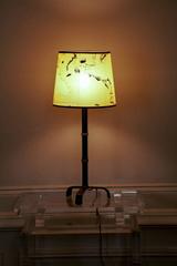 Beautiful Stitched Leather Lamp by Jacques Adnet