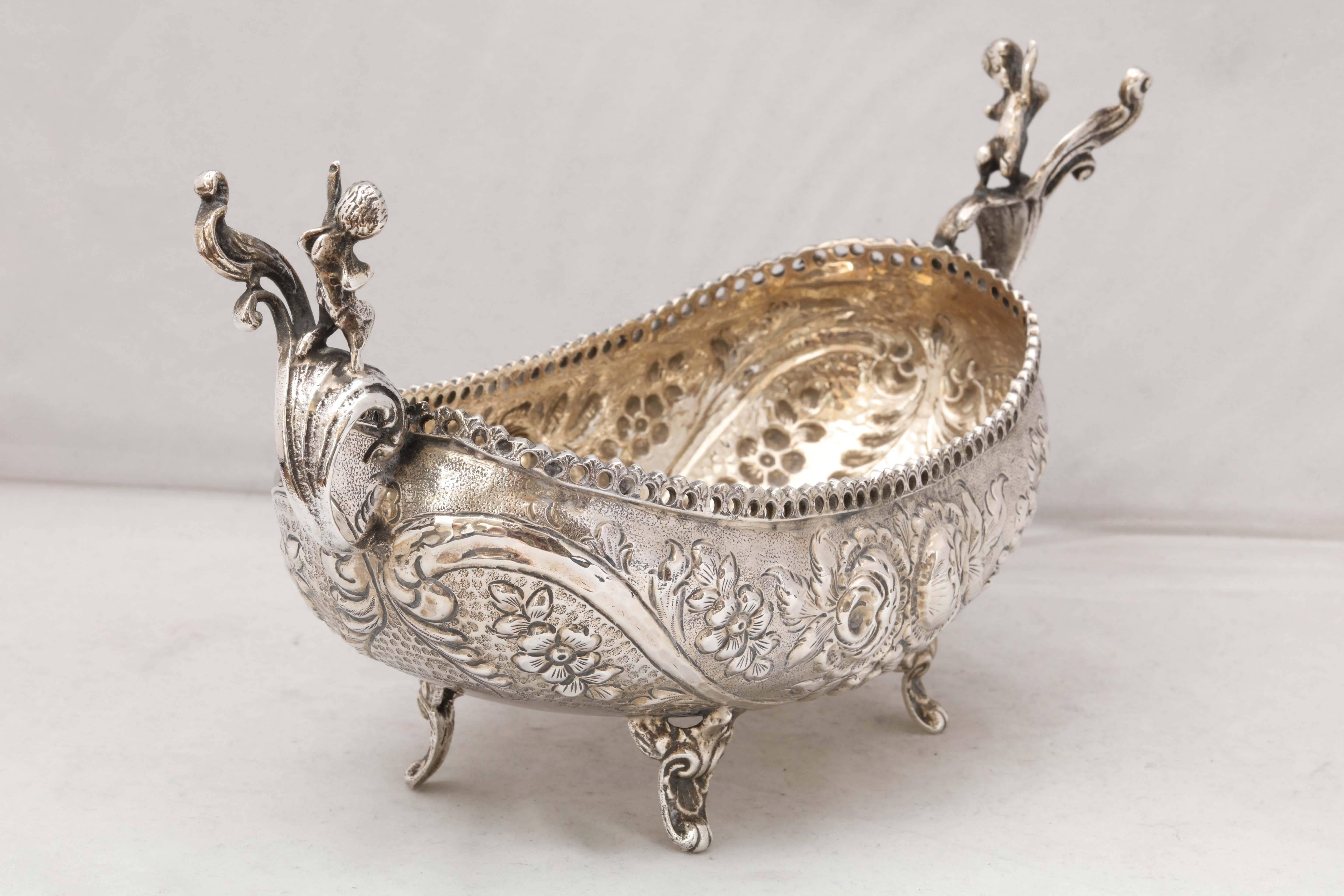 Victorian. 900 Silver Footed Centerpiece Bowl 1