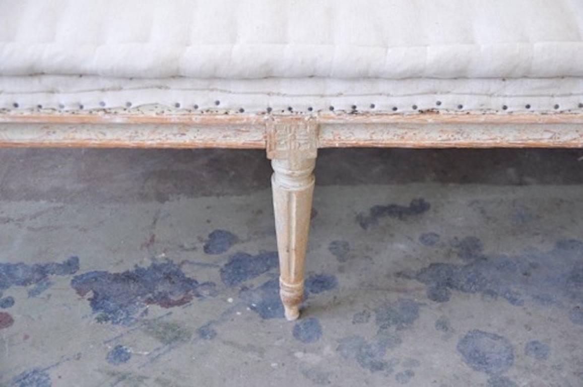 Painted 18th Century Swedish Period Gustavian Sofa in Original Paint For Sale