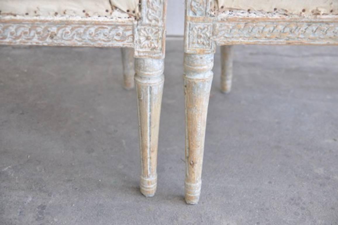 Pair of 18th Century Swedish Period Gustavian Chairs In Good Condition In Warminster, Wiltshire