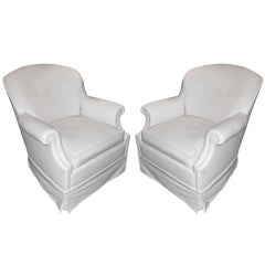 PAIR of English Style Swivel Chairs