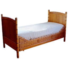 Antique 19th Century Bamboo Daybed