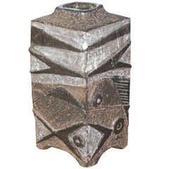 Vintage Mid Century Brutalist Ceramic Vase