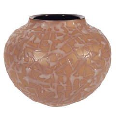 Elegant Japanese Splash Glazed Vase