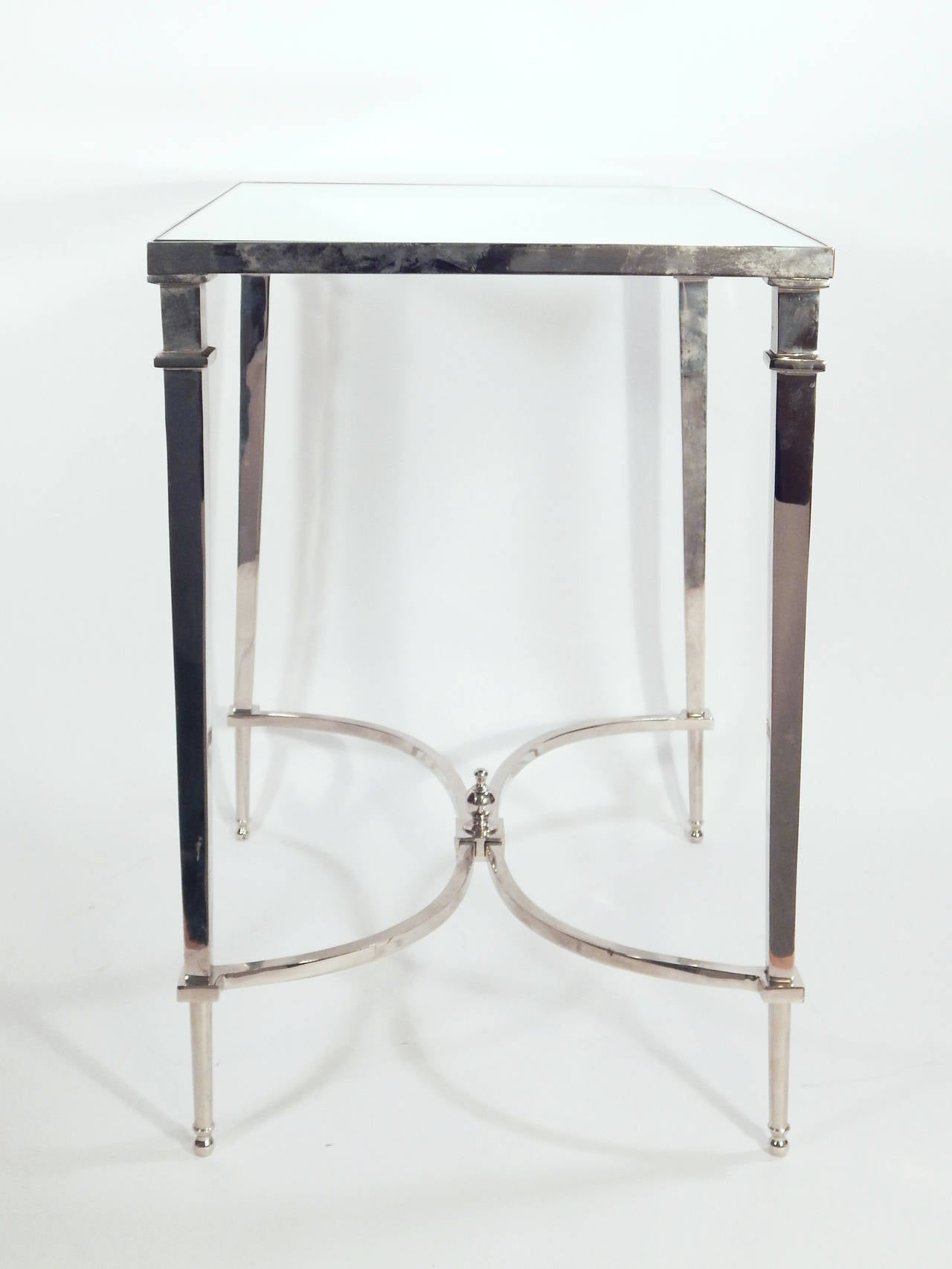 Pair of Mirrored End Tables 1