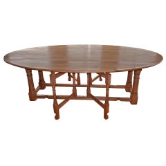 Large English Pine Gate Leg Table